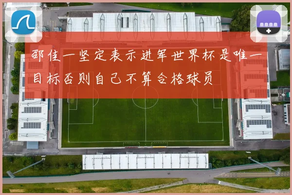 邵佳一坚定表示进军世界杯是唯一目标否则自己不算合格球员